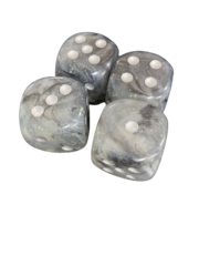 Dice - 4 pk - Smoke Glitter
